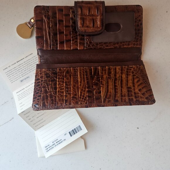 Brahmin Wallet Pecan Melbourne Y2K NWOT - Picture 2 of 5